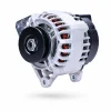 Dynamo Perkins 2871A303, JCB 332/F7240 en 333/G6477, 12V 85A, vooraanzicht met poelie