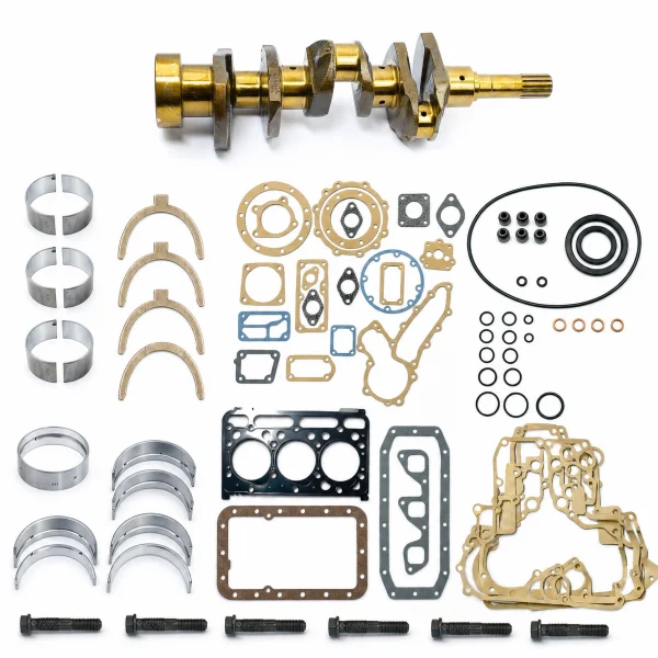 1A033-23020, 1A03323020 — krukas 60 mm 1A033-23012, 1A033-23013, 1A033-23015, 1A033-23017 — krukas, overige uitvoeringen 1A091-23480, 1A091-23482 — hoofdlager 1A091-23470, 1A09123470 — hoofdlagerbus 17311-22310, 17311-22312 — drijfstanglager 1A091-23530, 1A091-23532 — axiaal-lagerset 15221-22140, 15521-22140, 1J700-22140 — drijfstangbout 1G726-99360, 1G72699360 — complete pakkingset D1503 1G720-03310, 1G720-03600 — koppakking D1503