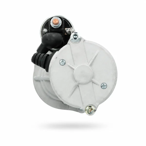 Startmotor Yanmar 4TNV94 4TNV98 12V 3.0 kW, 129940-77010 / Hitachi S14-102, achteraanzicht met einddeksel