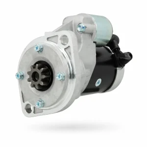Startmotor Yanmar 4TNV94 4TNV98 12V 3.0 kW 9 tanden, 129940-77010 / Hitachi S14-102, vooraanzicht met rondsel