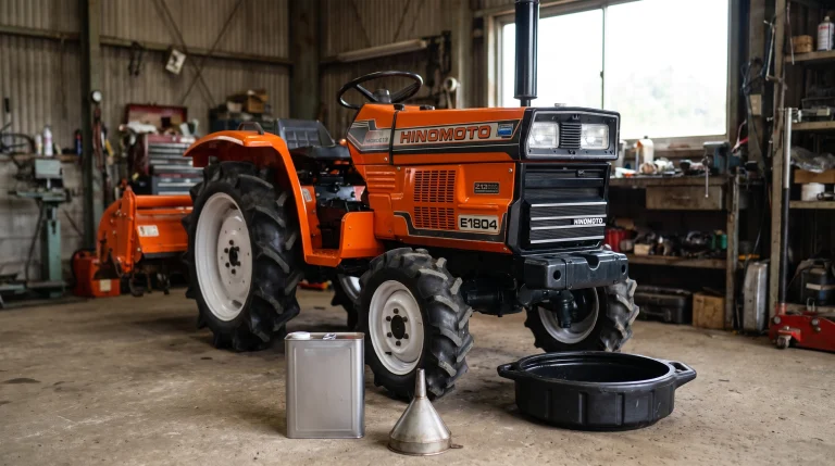 Hinomoto E1802 en E1804 motorolie en vloeistoffen: welke olie en hoeveel?