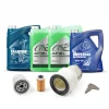 Onderhoudsset compleet Iseki TU1700 tot TU2101F: filterset, contactsleutel, motorolie, 2x koelvloeistof en voorasolie