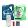Onderhoudsset compleet Kubota D750, D850, D950: filterset, motorolie, koelvloeistof en dichtring carterplug