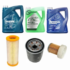 Onderhoudsset compleet Lamborghini G23H | G27H | G30H | G35H: filterset, motorolie, koelvloeistof en voorasolie