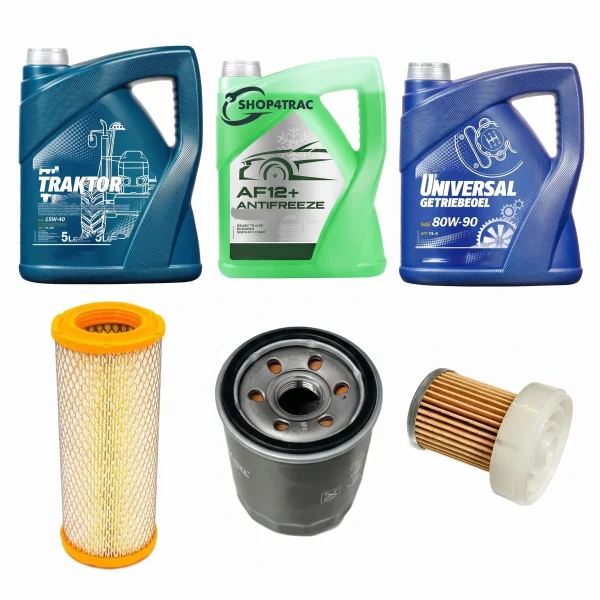 Onderhoudsset compleet Lamborghini G23H | G27H | G30H | G35H: filterset, motorolie, koelvloeistof en voorasolie
