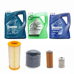Onderhoudsset compleet McCormick GM40 T3: filterset, motorolie, koelvloeistof en voorasolie