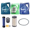 Onderhoudsset compleet Yanmar GK13 tot GK18 en GK160 en GK200: filterset, V-snaar, motorolie, koelvloeistof en voorasolie